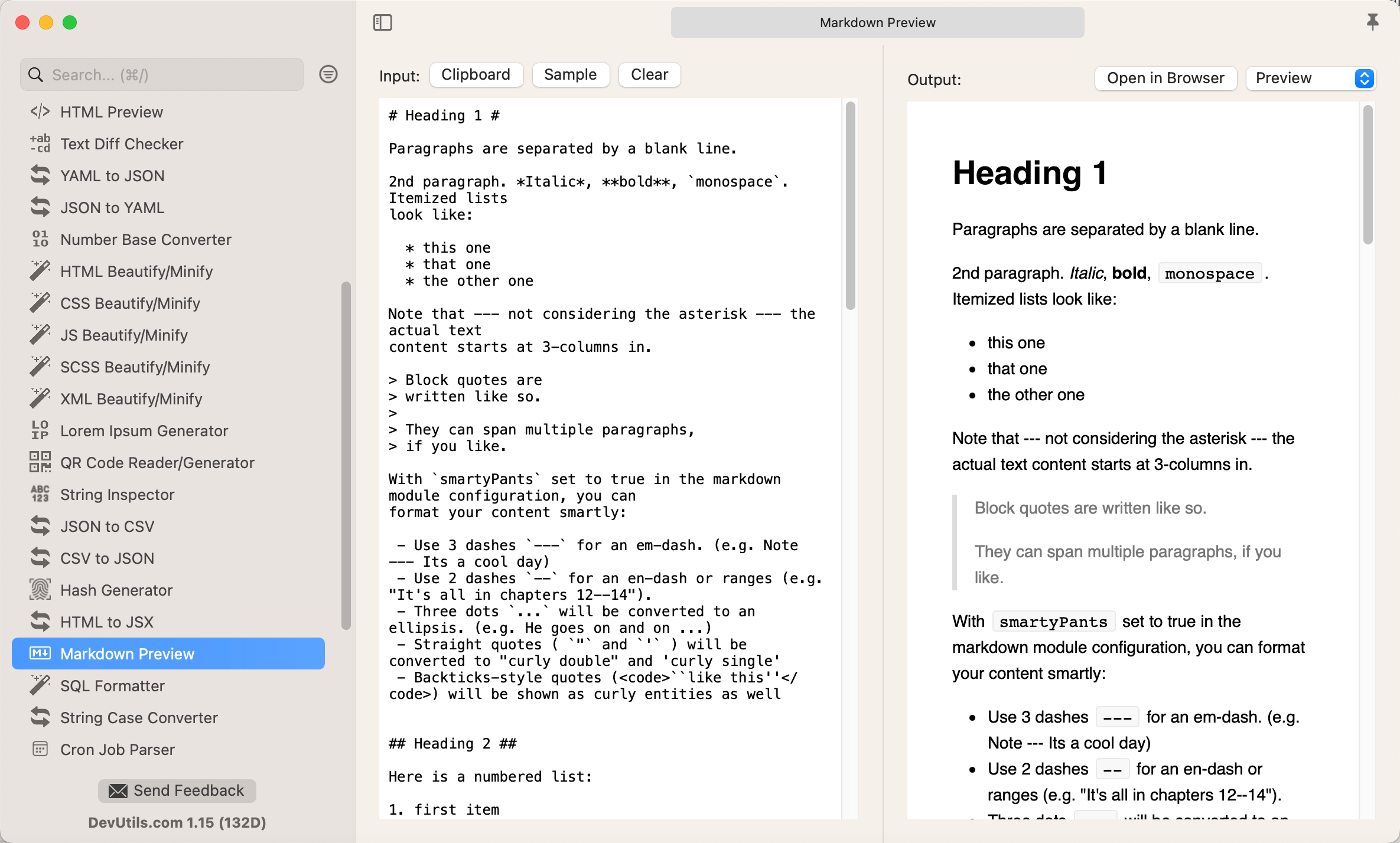 Markdown Preview macOS app