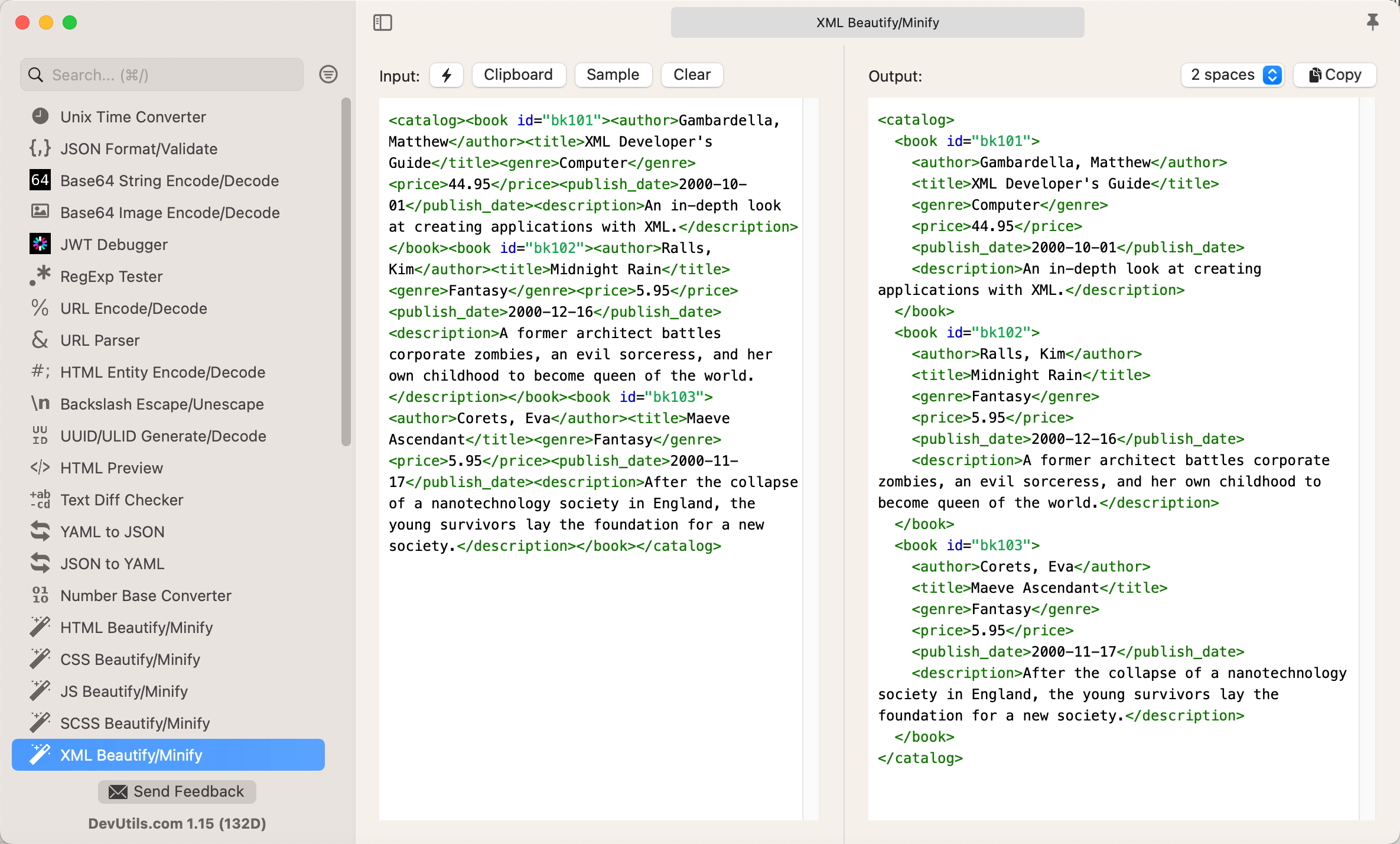 Demo DevUtils app Offline Toolbox For Developers
